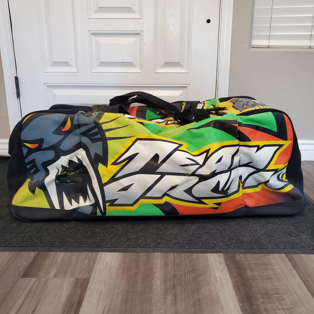 Vintage Team Arctic Cat Snowmobile HUGE Oversized Duffel Gear Bag