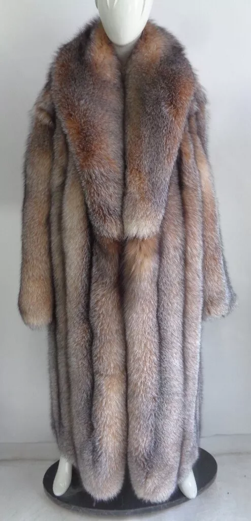 BRAND NEW CRYSTAL FOX FUR COAT JACKET WOMEN WOMAN SIZE ALL eBay