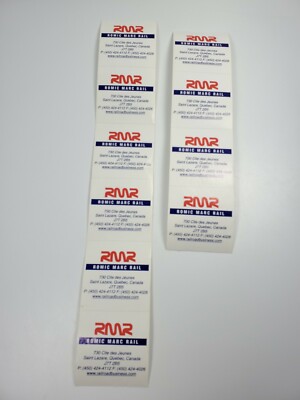 10 RMR Romic Marc Rail Parts Stickers For Shipping Railroad Train Parts Qty. 10