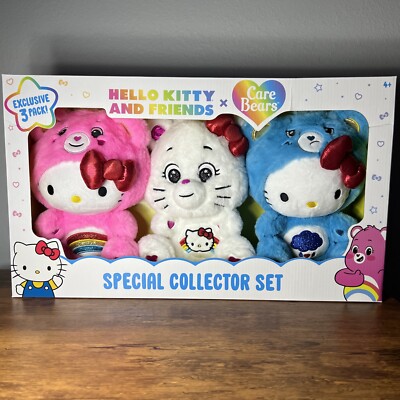Hello Kitty And Friends X Care Bear 3 Pack Special Collector Set 