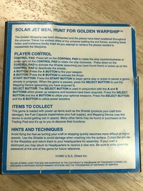 Juego Solar Jetman 1985 NES y funda directa de EE. UU. grabada y marcada, probada