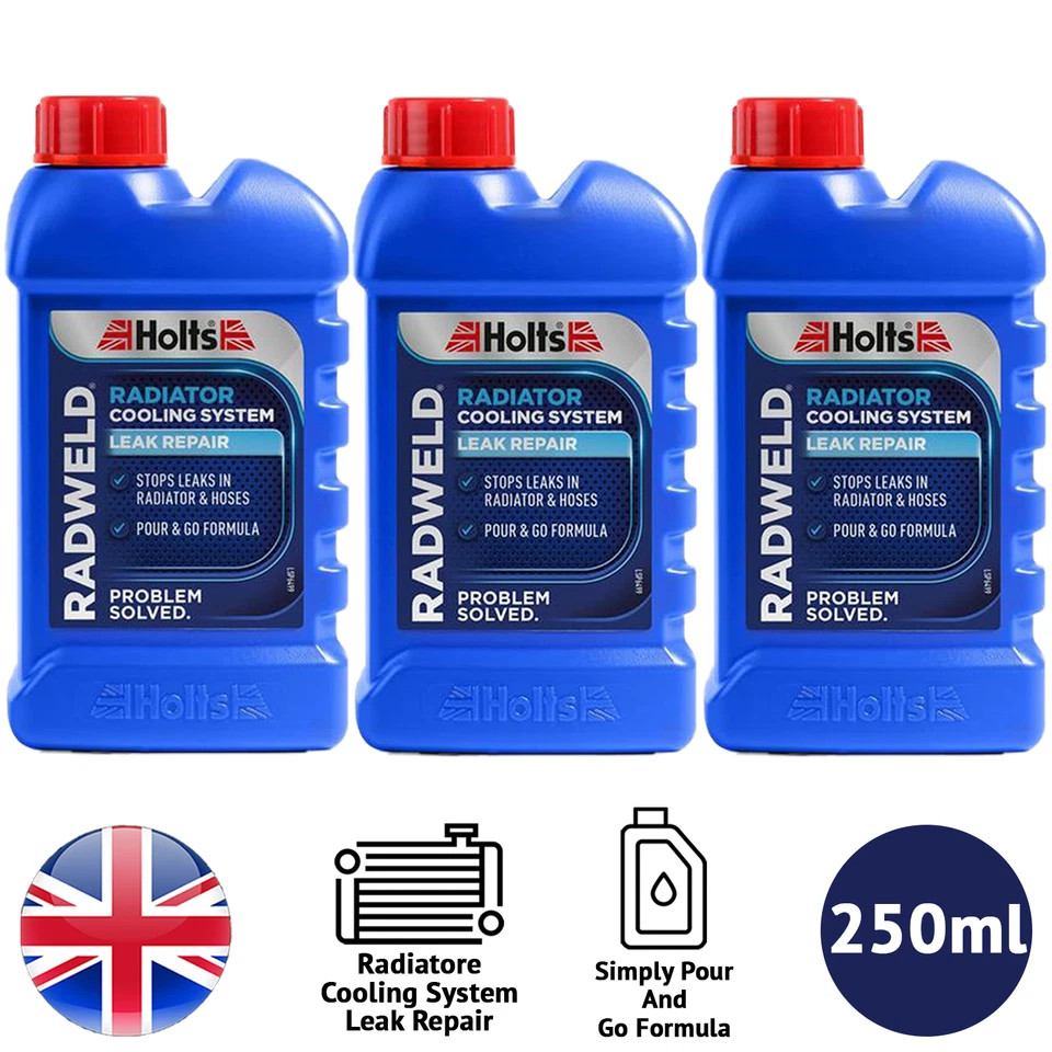 3x Holts Radweld Repair Radiator & Hoses Weld Stop Leak Cooling Car System 250ml