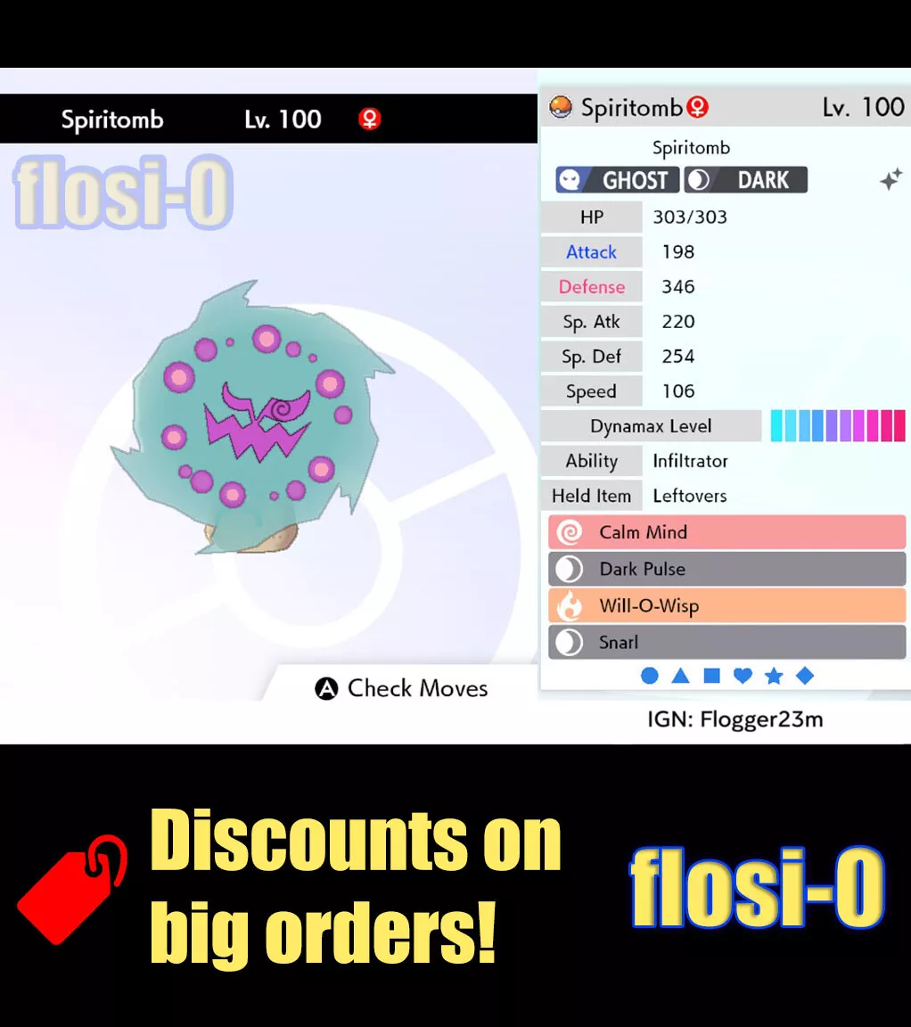 Pokémon Go Shiny Spiritomb - Tra'de Registered Shiny Spiritomb
