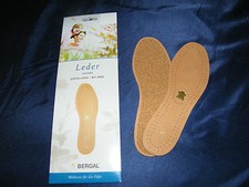Bergal Leather Insole Size 36 Natural Cork Pcp-Free Plant Tanned 100 Natural