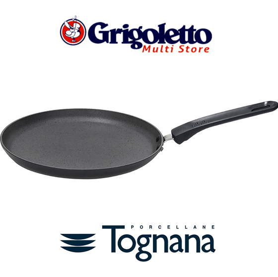 TOGNANA Crepiera antiaderente - Diametro 28 cm -Altezza 2,4 cm - ITALIKA PREMIUM