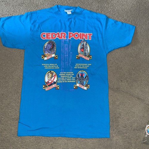 Cedar Point Roller Coaster T Shirt Large Raptor, Mantis,Mean Streak