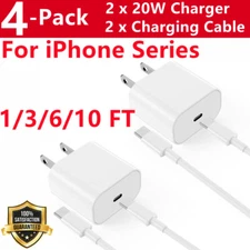 4 Pack Super Fast Charger Type C For iPhone 16 15 14 13 12 11 XS MAX XR SE 8 7 6