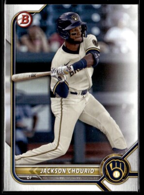 2022 Bowman Draft #BD-115 Jackson Chourio Milwaukee Brewers       