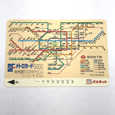 Tokyo Metro Route Map Telephone Cards japanese NTT Vintage