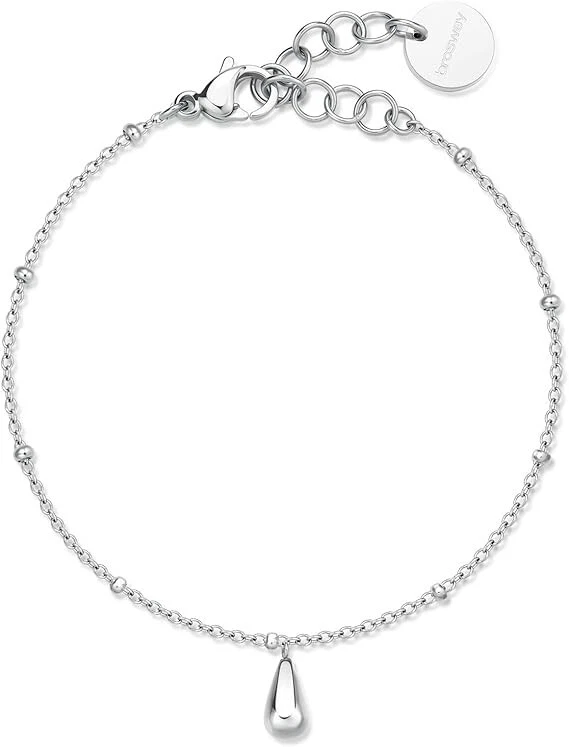 Bracciale Donna Brosway In Acciaio 316L - Collezione Tres Jolie, PVD Oro Rosa E Onice Nera, Diametro 57.5 Mm - Modello BTJMP001