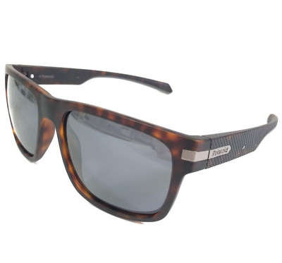 Polaroid Sunglasses PLD 2066/S N9PEX Matte Brown Tortoise Square Black Lenses