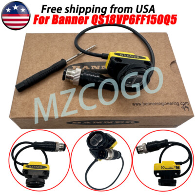 New in Box For Banner QS18VP6FF150Q5 All Purpose Photoelectric Sensor Switch PNP