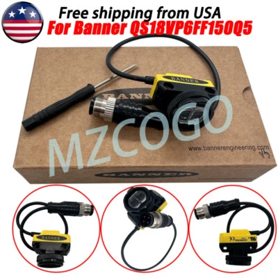 New in Box For Banner QS18VP6FF150Q5 All Purpose Photoelectric Sensor Switch PNP