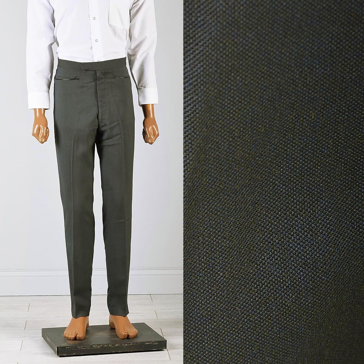 30x32 Vintage 1960s 60s Green Mod Sharkskin Pants Deadstock 30x32 Vintage 1960s 60s Green Mod Sharkskin Pants Deadstock