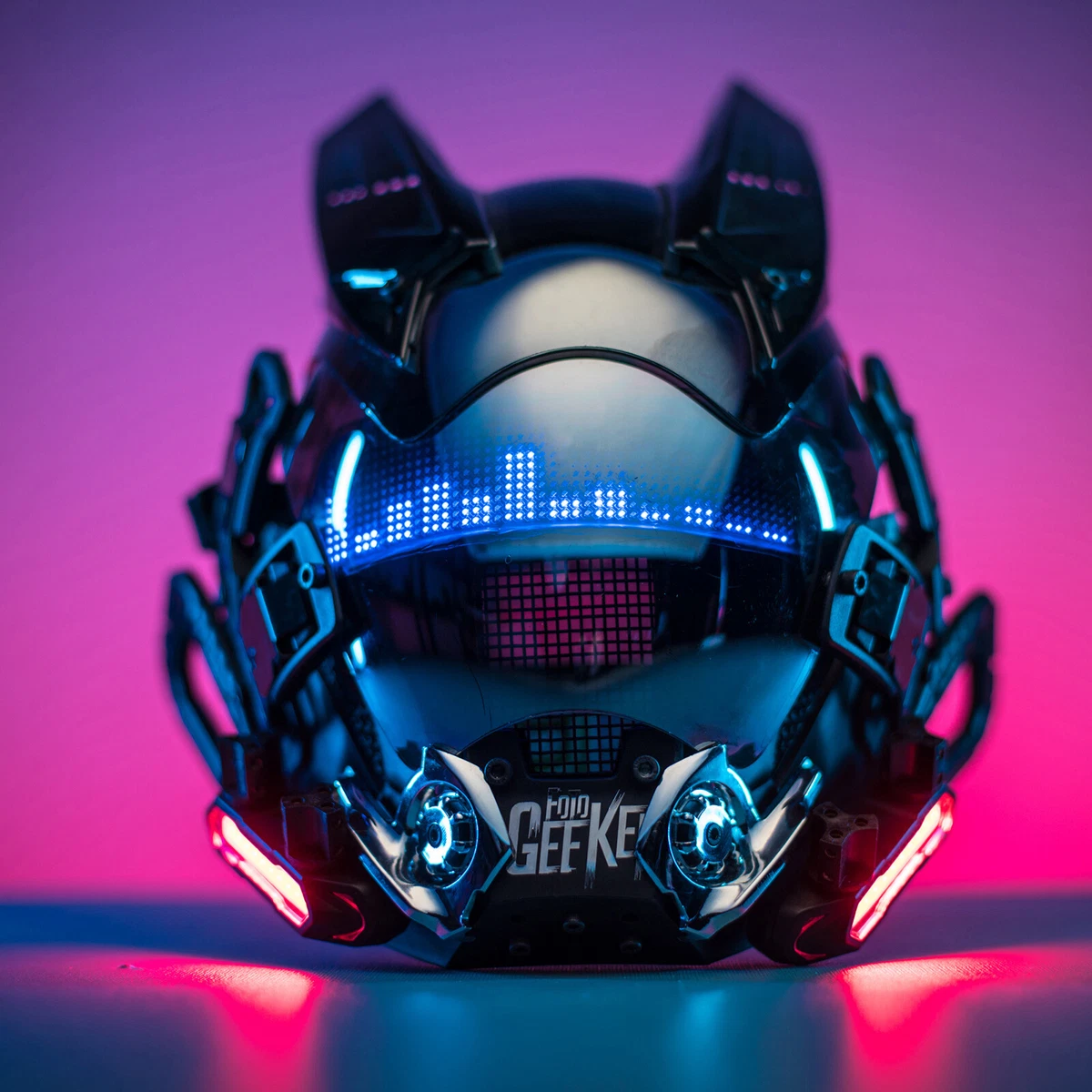 NEW Cyberpunk Helmet Mask with Light Halloween Helmet Cosplay Cyberpunk  Costume