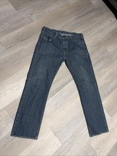 Levi's Men's 501 34x30 Original Straight Fit Jeans - Dark Wash