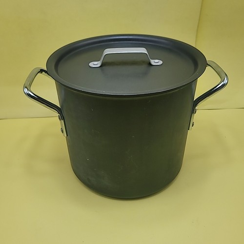 Calphalon Aluminum Cookware Anodized 8 Qt Stock Pot 808-310 0J Lid 8.5" by 12.5" - Picture 1 of 12