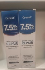 Lot Of 2 New Croent 7.5% Hydroxyapatite Toothpaste 4.2 oz 1.19 per gallon
