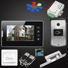 7inch Wired Video Door Phone Intercom System with Intra-monitor Audio Intercom
