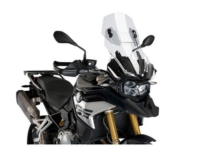 Puig Adjustable Touring Screen Windshield Dark Smoke for BMW F850 GS (18-23)