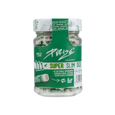 Purize Super Slim Size 50mm Carbon Activated Filters 111 pieces