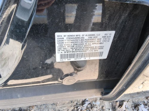 Alternator Fits 12-15 PILOT 870138 - Imagen 7 de 8