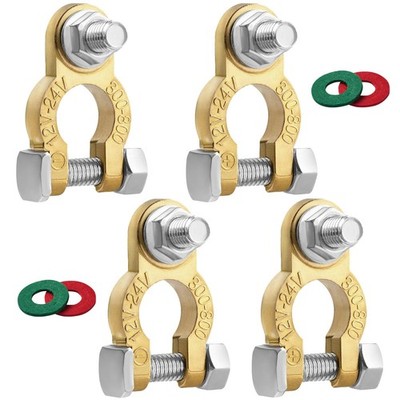 Battery Terminal Connectors 2 Pair, Battery Terminals M8 x 21mm Bolt, Battery