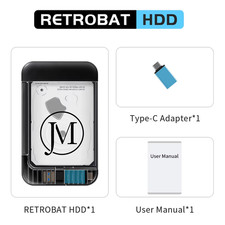 RETROBAT 500G Gaming HDD 70+ Emulators 64,000+ Retro Games for PC/Windows