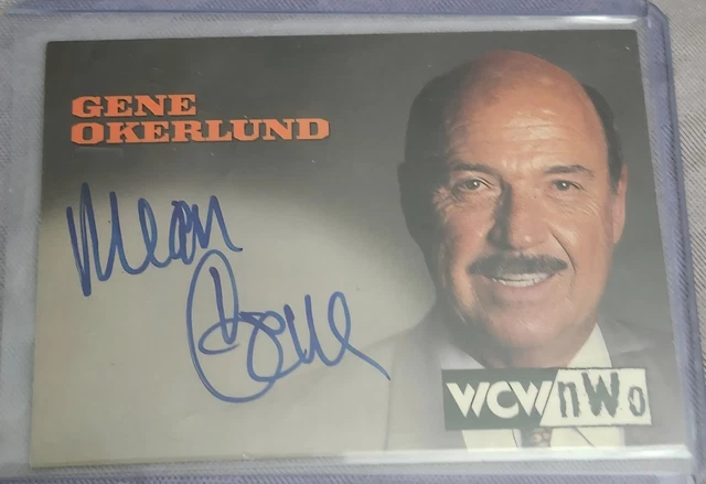 1998 WCW Topps WCW/NWO Set Gene Okerlund R.I.P Official Autograph Card