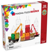 MAGNA-TILES Builder 32-Piece Magnetic Construction Set - The ORIGINAL Magnetic B