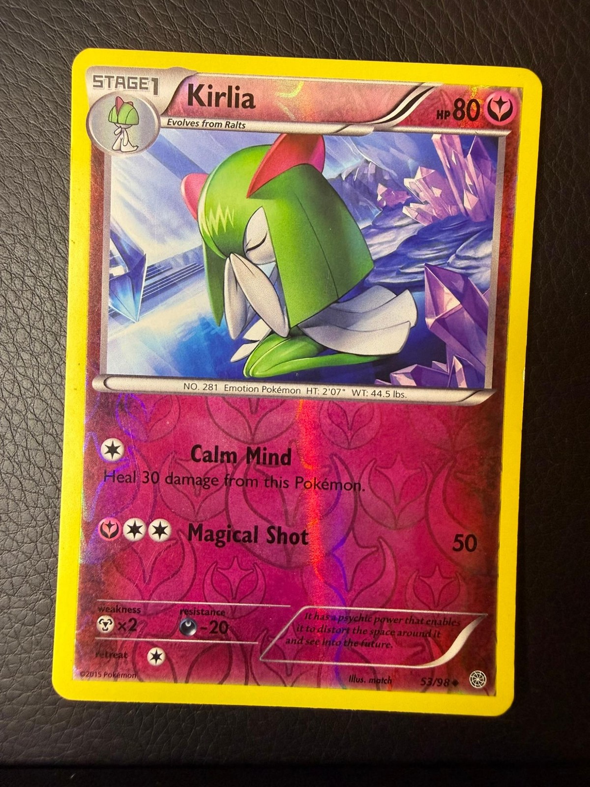 HP Reverse Holo Ancient Origins Kirlia 53/98 Uncommon Pokemon