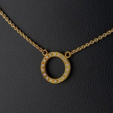 Brilliant necklace 0.18 ct in 750 yellow gold