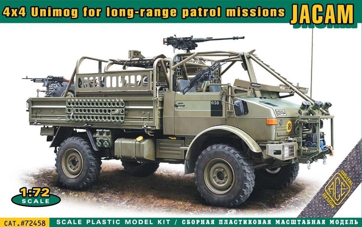UNIMOG 4X4 JACAM Véhicule Militaire Miniature 1/72 Maquette Ace