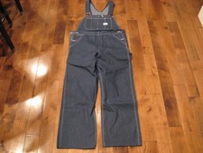 Vintage JCPenney BIG MAC Indigo Blue W36 x L30 11 1/4oz Denim Bib Overalls NEW