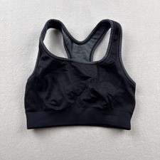 Reebok Racerback Sports Bra Size XS Black Gra...