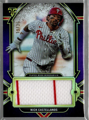 2024 Topps Triple Threads Single Jumbo Relics Amethyst Nick Castellanos /36