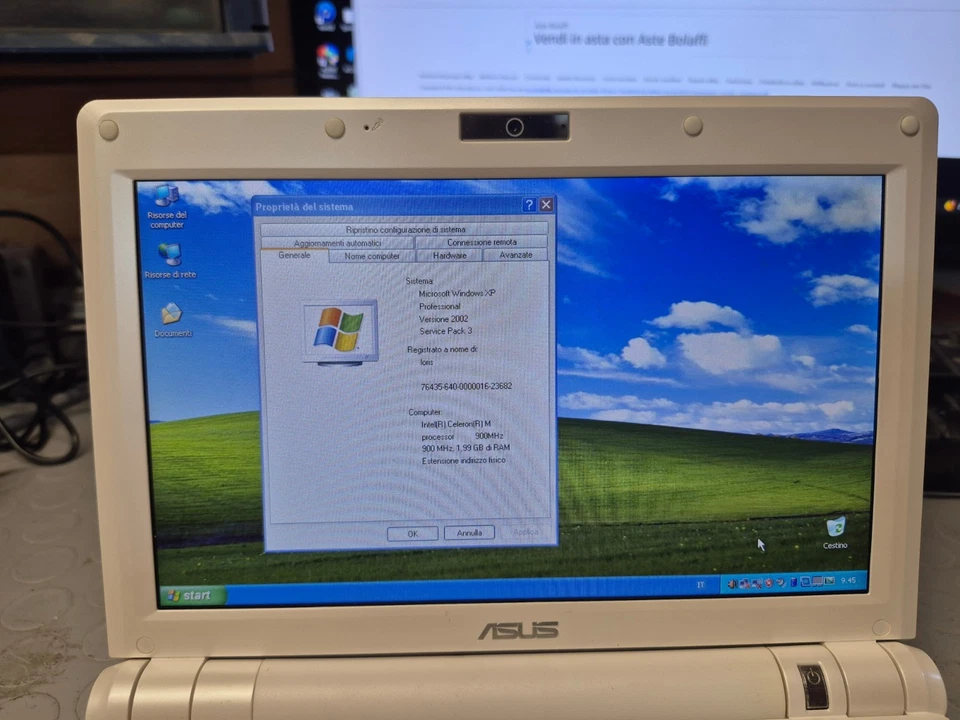 Asus eee pc 900HD triplo BOOT UBUNTO + WINDOWS XP PROFESSIONAL SP3 + BATOCERA - Immagine 4 di 4