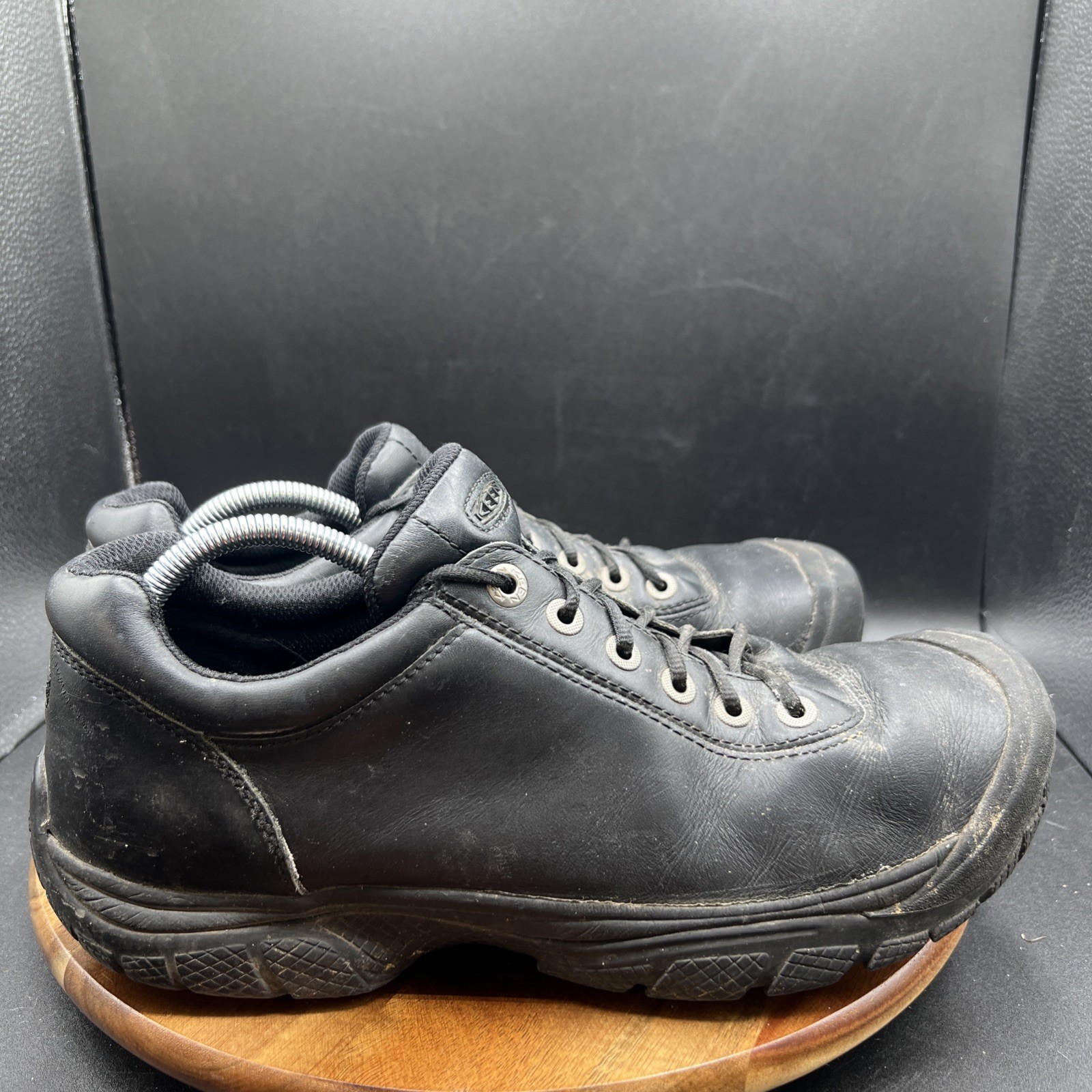 Scarpe Keen Utility PTC Uomo Taglia 12 Nero Pelle Lavoro Oxford 1006981 Sneakers