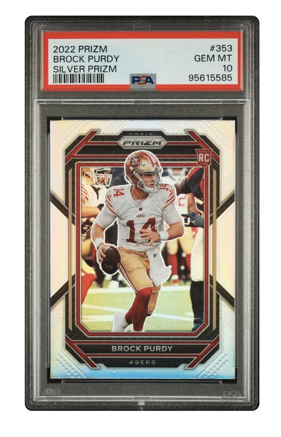 2022 Panini Prizm - Rookies Brock Purdy #353 Silver Prizm (RC) PSA 10