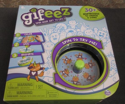 GIFEEZ Spin Your Art to Life! 30+ ANIMATIONS TO CREATE BY SPIN MASTER Kids Fun