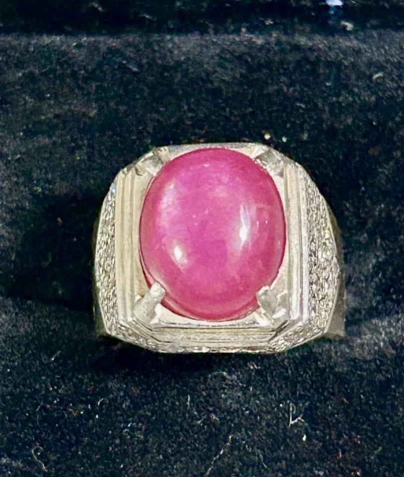 Natural Burmese Ruby on Sterling Silver 980 Ring - Image 2 of 4