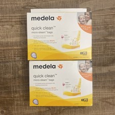 Medela Quick Clean Micro-Steam Bags Lot of 2 New Sealed