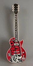 VINTAGE 2008 RED MAN TOBACCO GUITAR METAL SIGN 38" x 14"