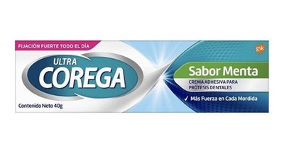 Corega Ultra Denture Adhesive Cream 40g Mint Flavor Strong Hold 
