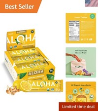 Delicious Protein Bars - 12 Count Lemon Cashew, Low Sugar Non-GMO