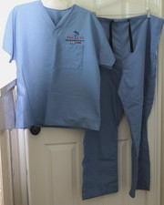 Scrubs Angelica Men  s Blue Scrub Set Size Large Drawstring Waist