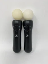 Sony Playstation 4 Move Controllers CECH-ZCM1U & ZCM2U PS3 PS VR Black 2 Pack