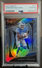 2021 Panini Select 2022 XRC Prizm Jameson Williams #414 PSA 10 GEM Detriot Lions