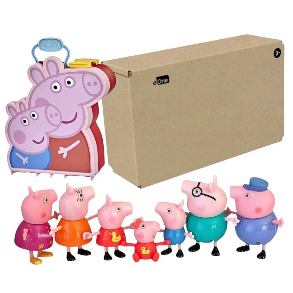 Peppa Pig Carry Along 7 Fam Box | Baby Evie + 2 Grands + Core 4 + Accesorios Foto 2 de 4