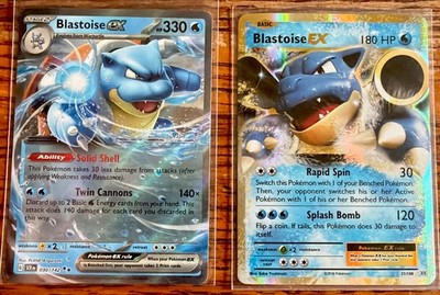 2 Blastoise EX. 21/108 Evolutions Holo And 30/142